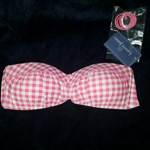 {NWT} Lauren James molded bra bikini top coral
